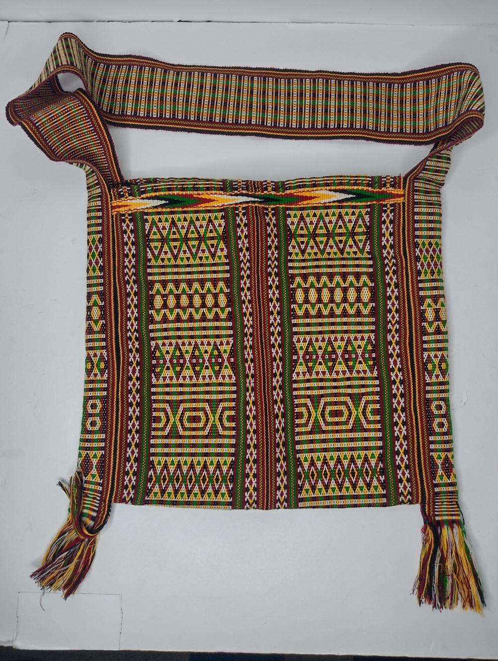 Handmade Rasta Color Authentic Karza Koub Monpa Hand Bag Purse Satchel Tote